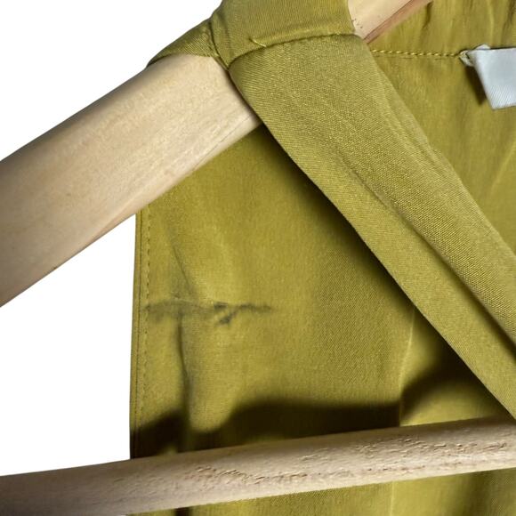 Tibi Eco Silk Yellow Sleeveless Halter Flounce Shift Midi Dress Size 8 - Picture 7 of 12